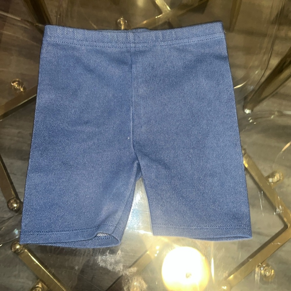 3T toddler girl denim biker shorts Gently worn